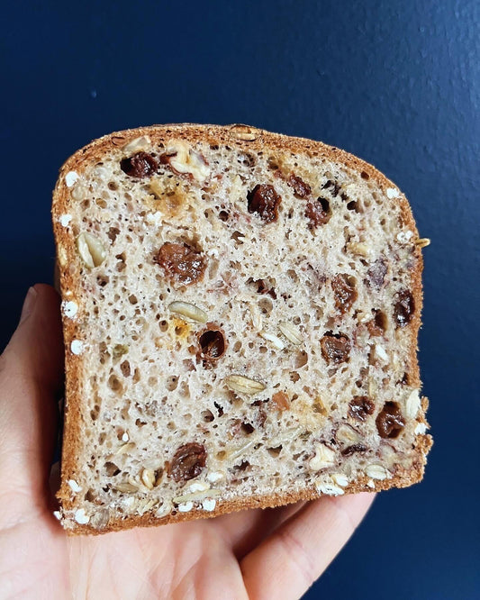 Pane di Meusli, Gluten Free Granola Bread, Black Currant & Hazelnut